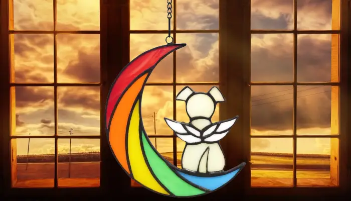 Lcensp Stained Glass Dog Memorial Gift
